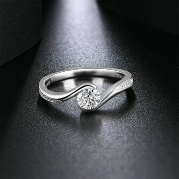 5.0mm Round Cut Solitaire Moissanite Diamond Antique Style Sterling Silver Engagement Wedding Fine Jewellery Rings